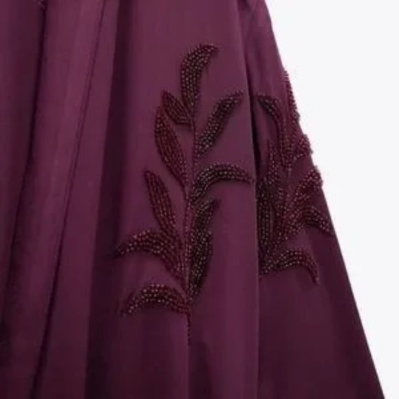 Women's Zara Embroidered Beaded Open Kimono With Matching Tied Belt Size XL - Picture 2 of 7